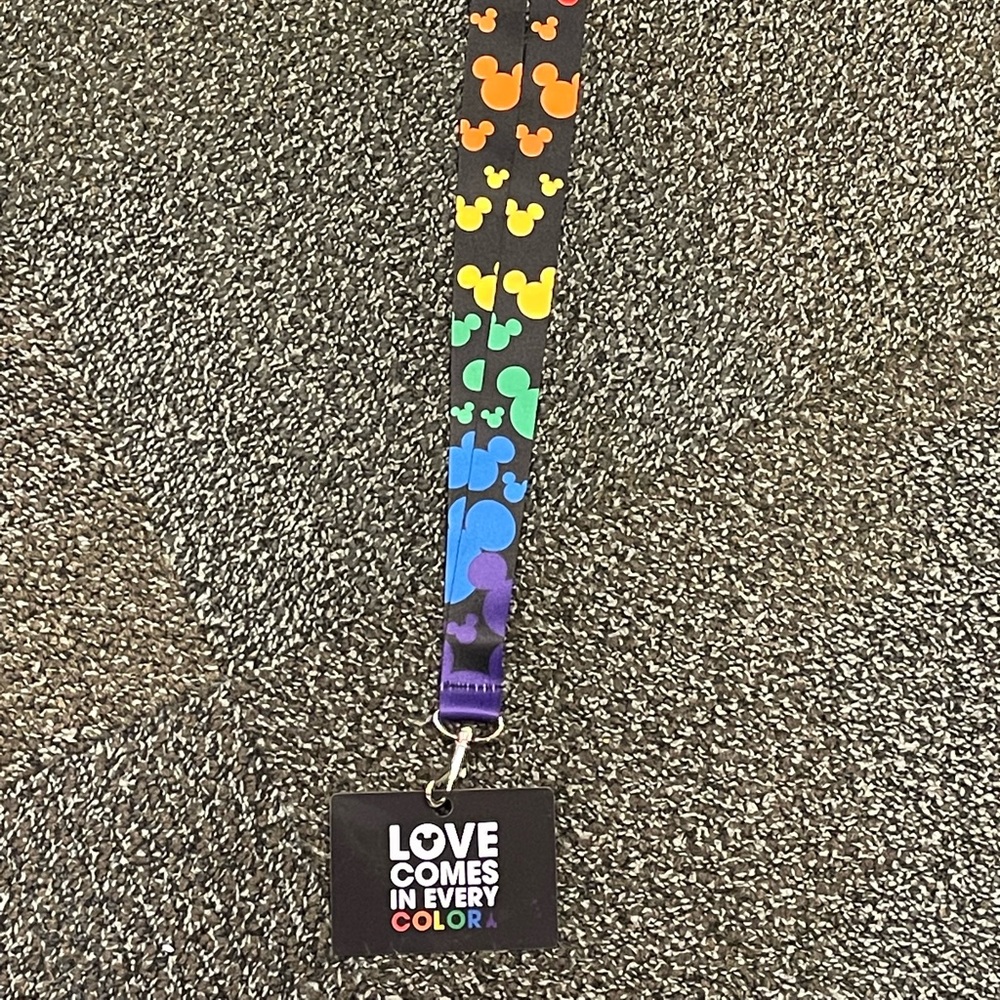 Disney Pride pin trading lanyard